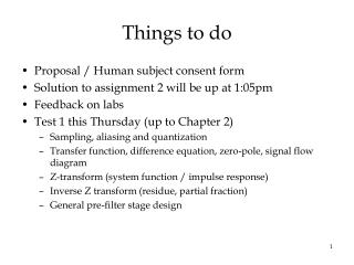 Things to do