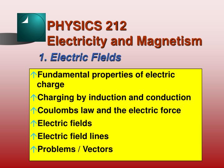 physics 212 electricity and magnetism