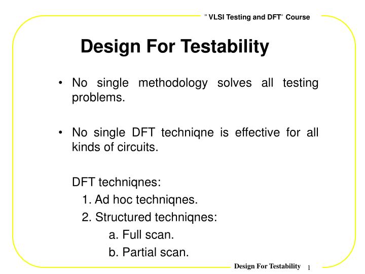 design for testability