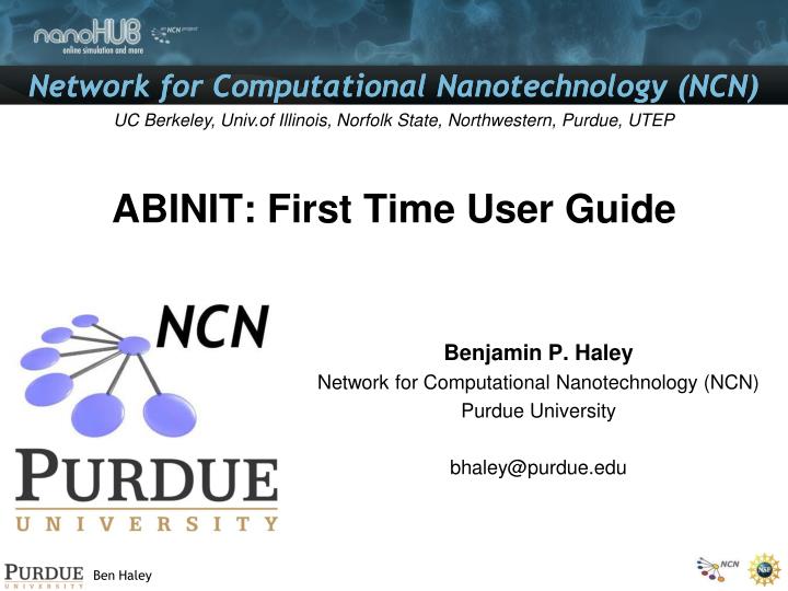abinit first time user guide