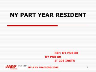 NY PART YEAR RESIDENT