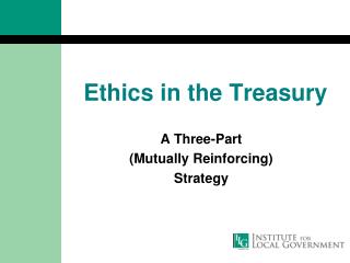 Ethics in the Treasury