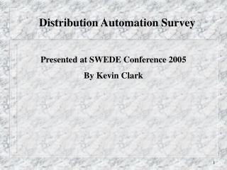 Distribution Automation Survey