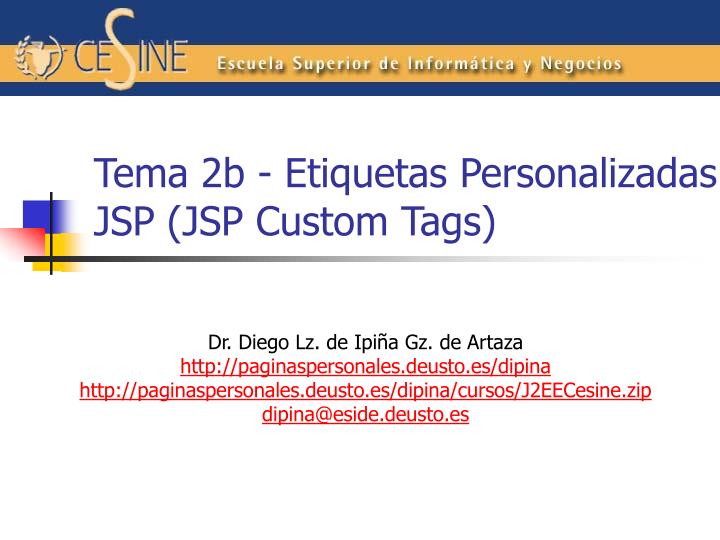 tema 2b etiquetas personalizadas jsp jsp custom tags