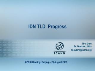 IDN TLD Progress