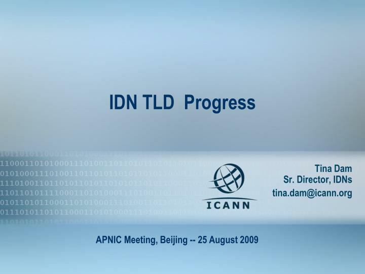 idn tld progress