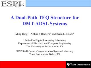 A Dual-Path TEQ Structure for DMT-ADSL Systems