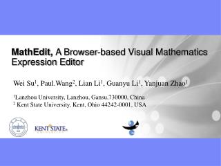 MathEdit, A Browser-based Visual Mathematics Expression Editor