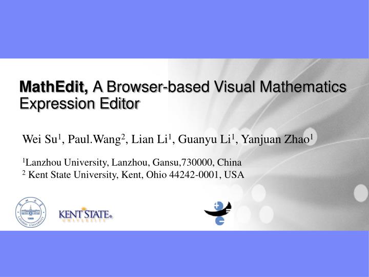 mathedit a browser based visual mathematics expression editor