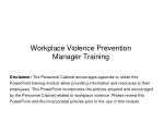 Workplace Violence Prevention Manager Training - slide 1
