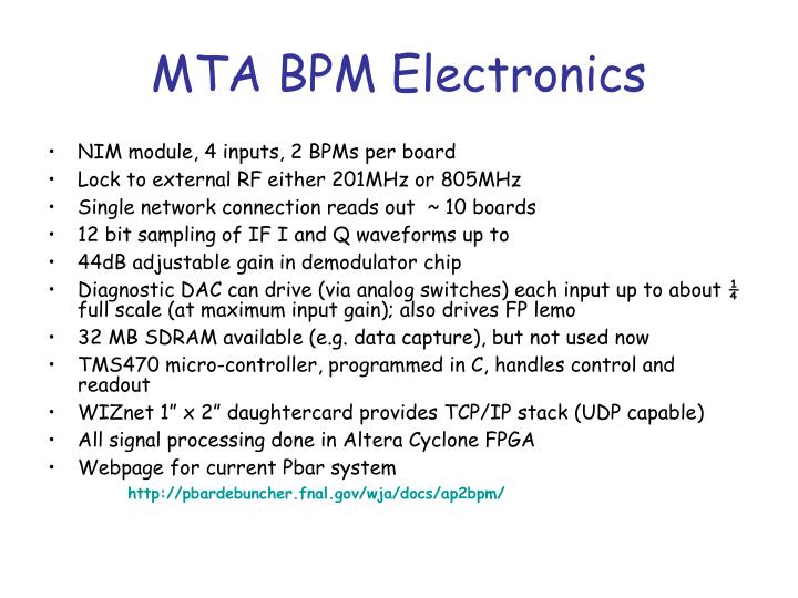 mta bpm electronics