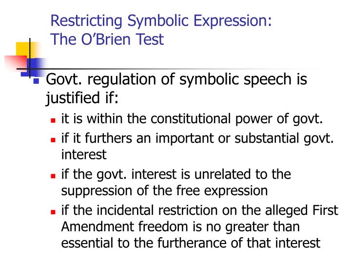 restricting symbolic expression the o brien test