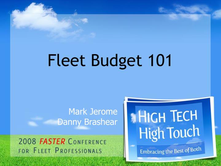 fleet budget 101