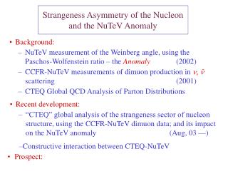 Strangeness Asymmetry of the Nucleon and the NuTeV Anomaly