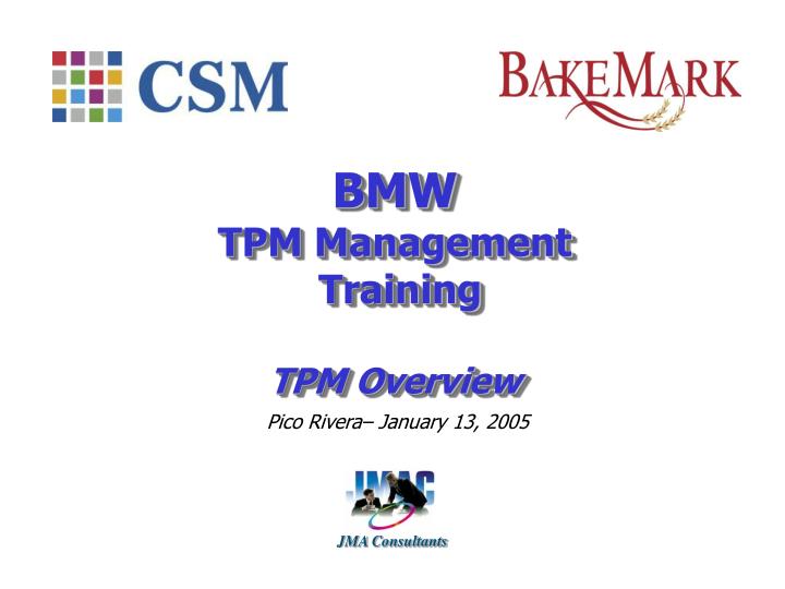 bmw tpm management training tpm overview