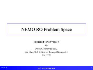 NEMO RO Problem Space