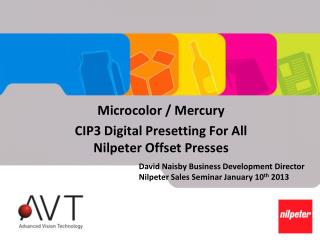 Microcolor / Mercury CIP3 Digital Presetting For All Nilpeter Offset Presses