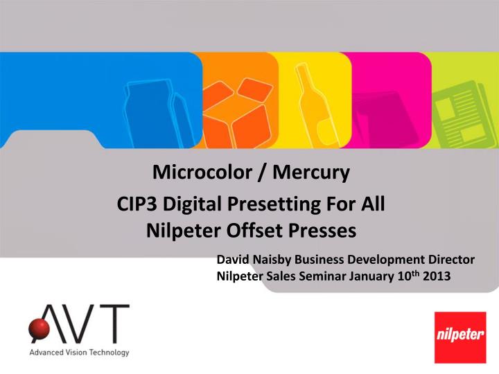 microcolor mercury cip3 digital presetting for all nilpeter offset presses