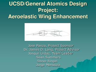 UCSD/General Atomics Design Project: Aeroelastic Wing Enhancement