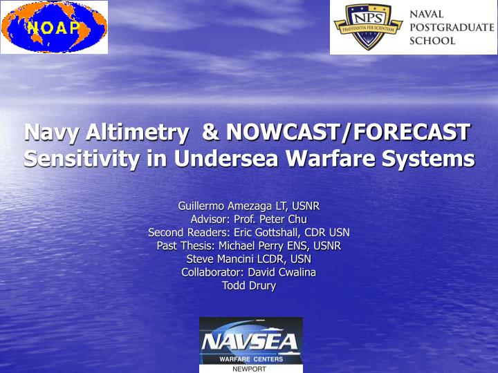navy altimetry nowcast forecast sensitivity in undersea warfare systems