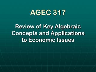 AGEC 317