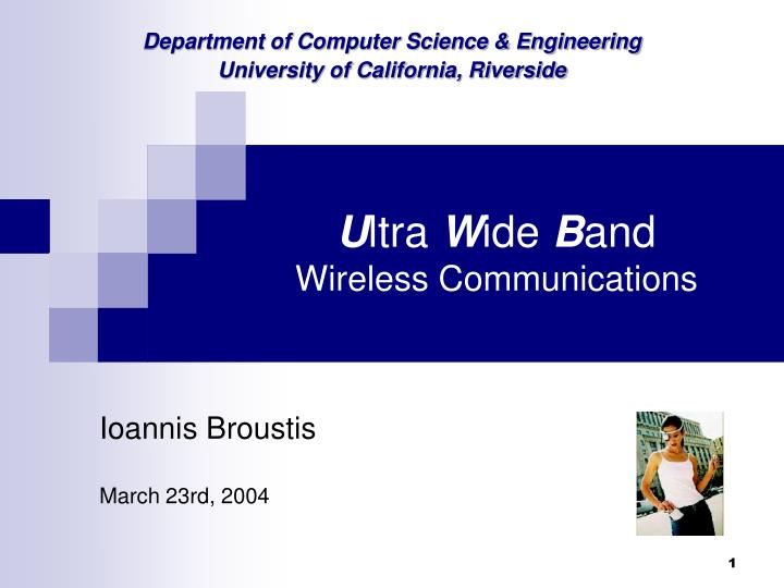 u ltra w ide b and wireless communications