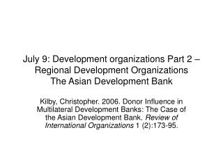 Asian Development Bank (ADB)