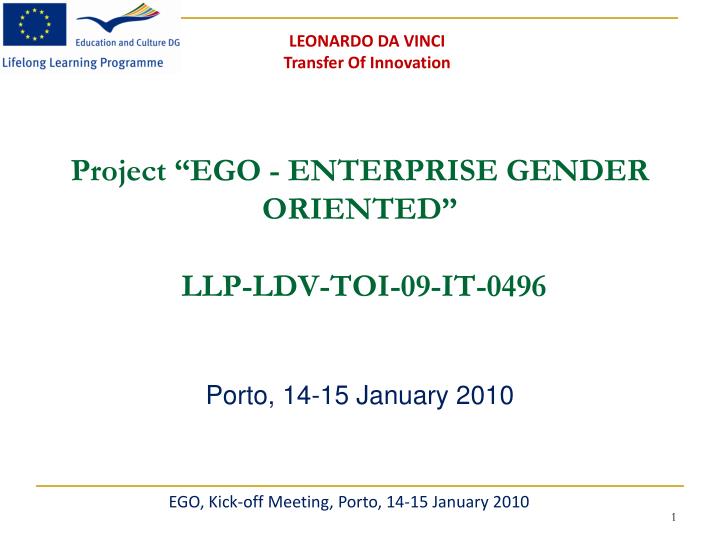 project ego enterprise gender oriented llp ldv toi 09 it 0496