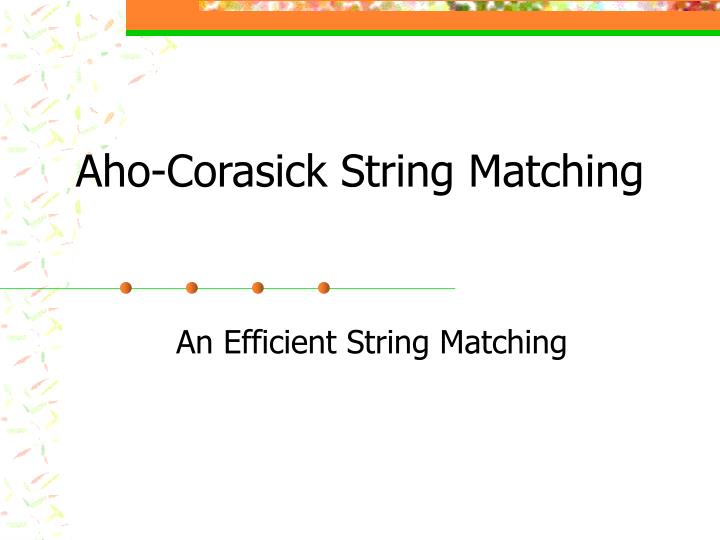 aho corasick string matching