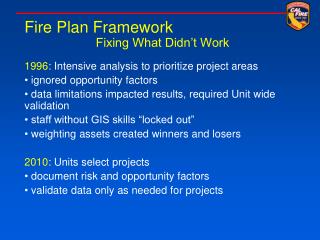 Fire Plan Framework