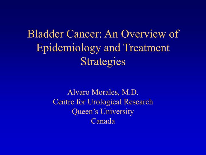 bladder cancer an overview of epidemiology and treatment strategies