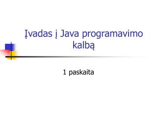 vadas java programavimo kalb