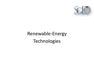 Renewable-Energy Technologies