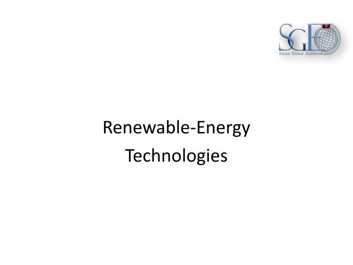 renewable energy technologies