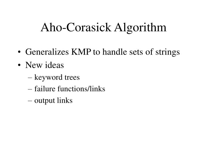aho corasick algorithm