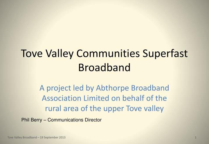 tove valley communities superfast broadband