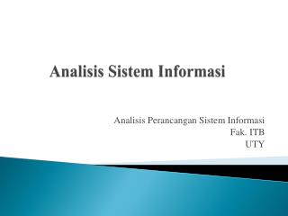 analisis sistem informasi