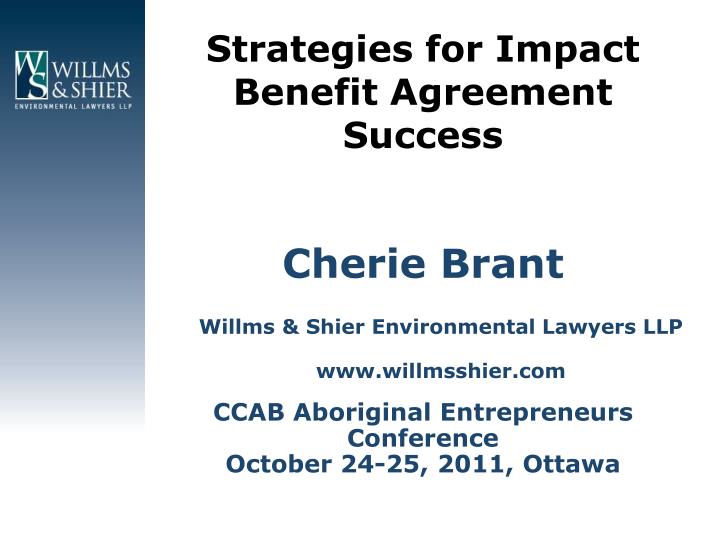 strategies for impact benefit agreement success