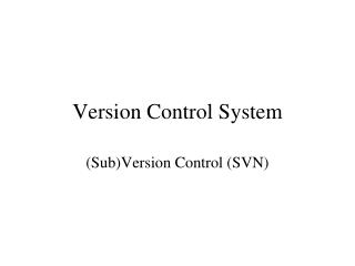 Version Control System
