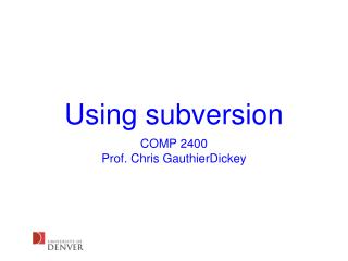 Using subversion