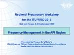 Frequency Management in the AFI Region - slide 1