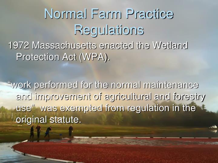 normal farm practice regulations