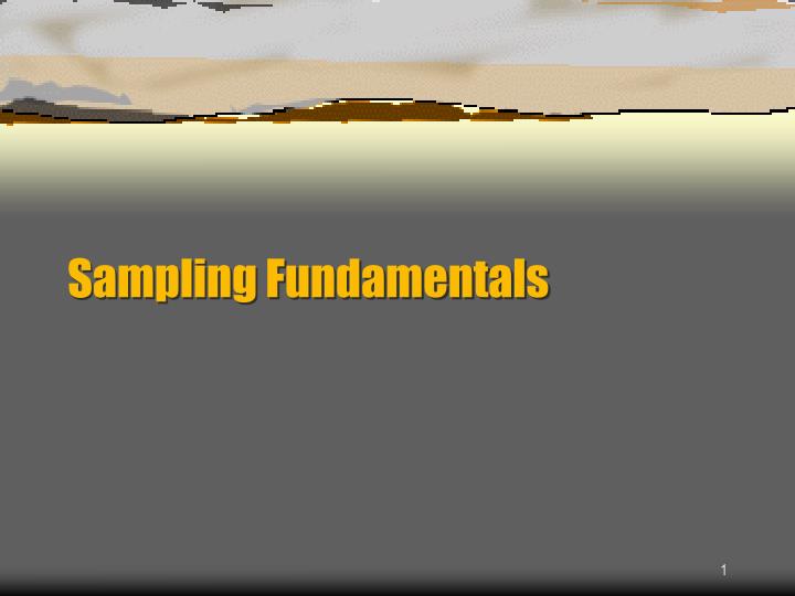 sampling fundamentals