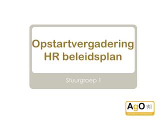 opstartvergadering hr beleidsplan