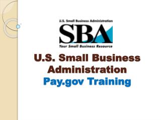 U.S. Small Business Administration Pay Training