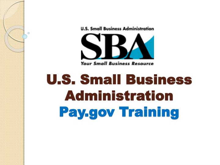 u s small business administration pay gov training