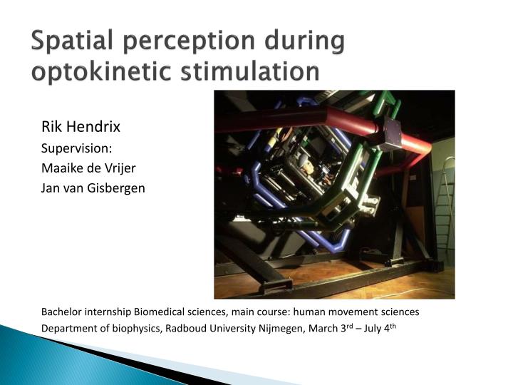 spatial perception during optokinetic stimulation