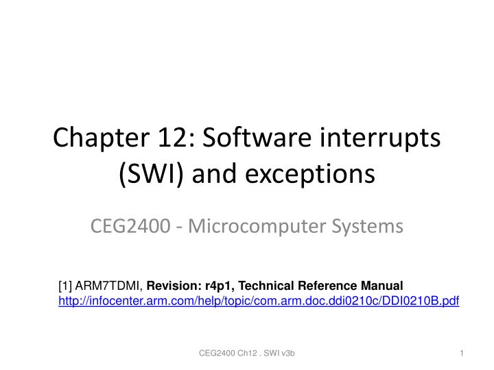 chapter 12 software interrupts swi and exceptions