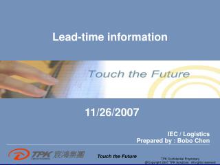 Lead-time information