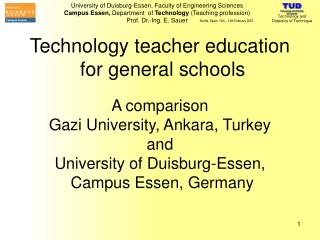 Technology teacher education for general schools